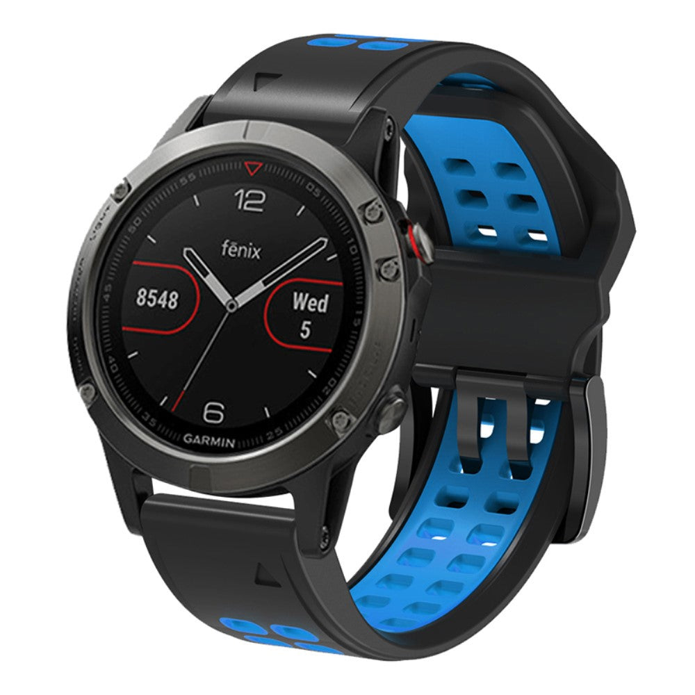 Helt vildt elegant Universal Garmin Silikone Urrem - Blå#serie_7