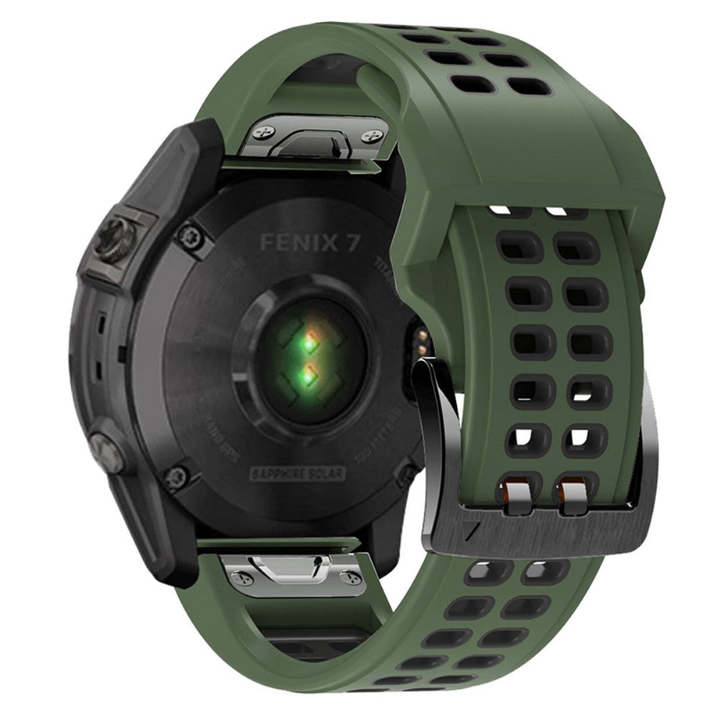 Helt vildt elegant Universal Garmin Silikone Urrem - Grøn#serie_9