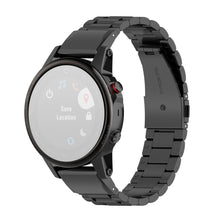 Alle tiders Universal Garmin Metal Rem - Sort#serie_035