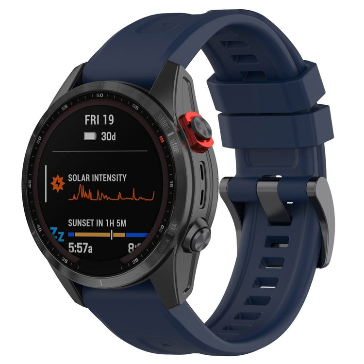 Mega slidstærk Universal Garmin Silikone Rem - Blå#serie_4