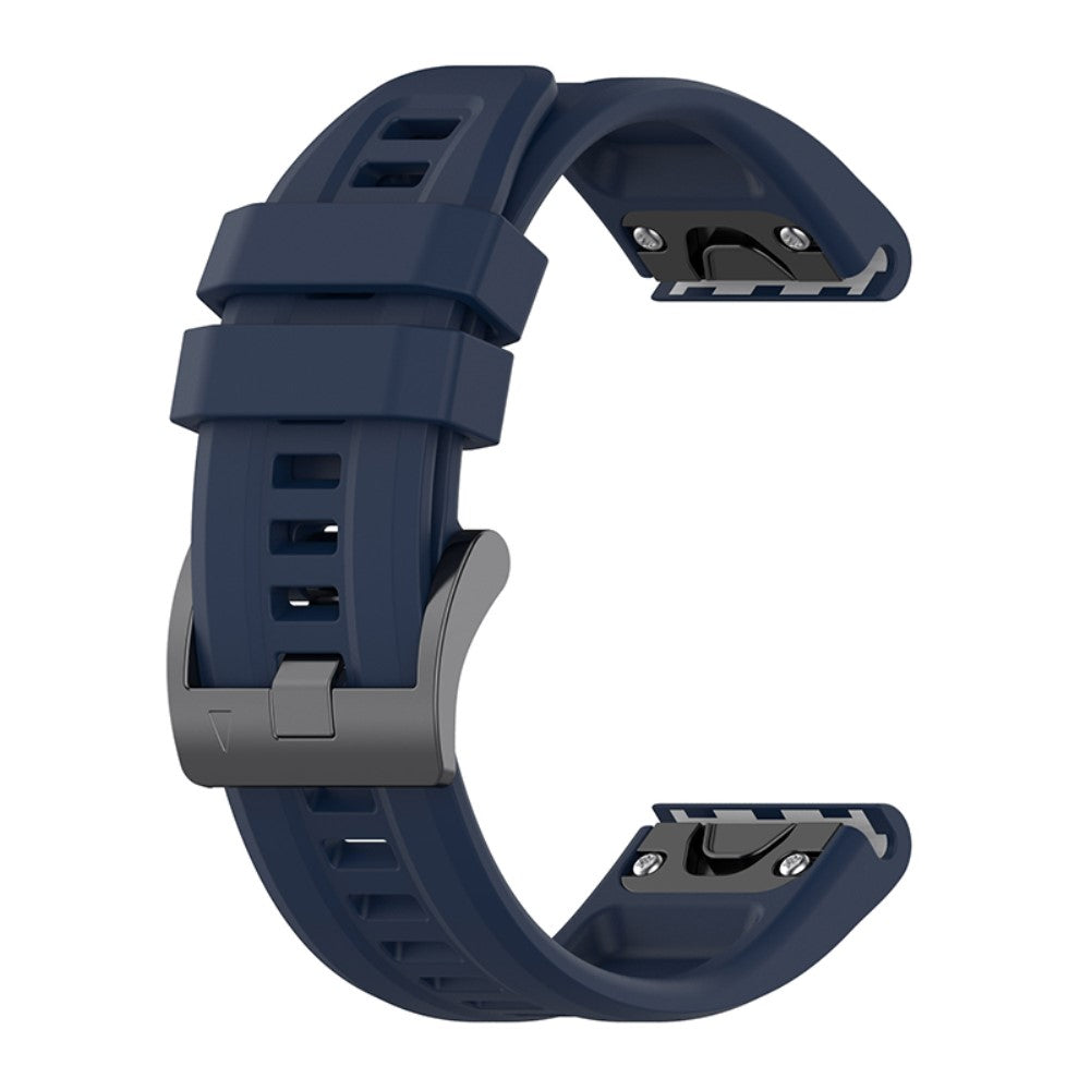 Godt Garmin Fenix 7X / Garmin Tactix 7 Silikone Rem - Blå#serie_12