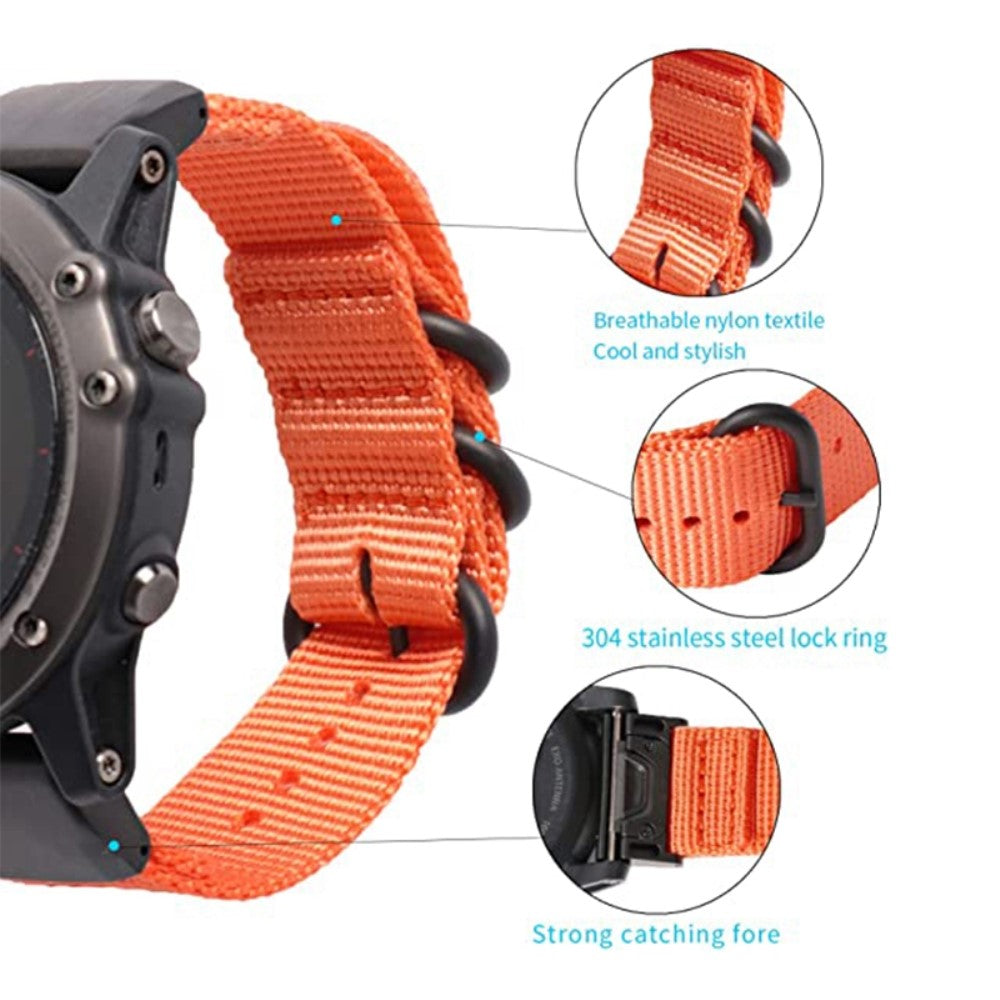 Rigtigt holdbart Universal Garmin Stof Urrem - Orange#serie_2