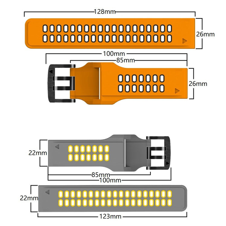 Rigtigt fed Universal Silikone Rem - Orange#serie_1