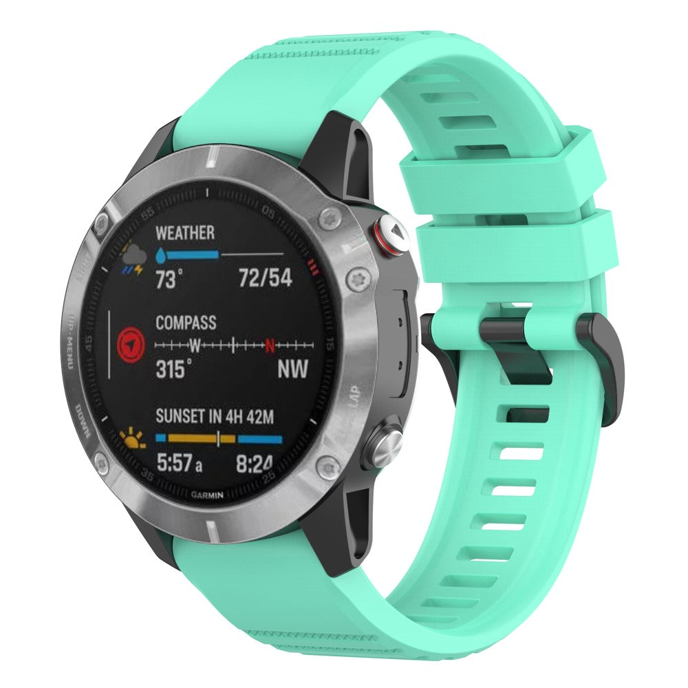 Sejt Garmin Fenix 7 Silikone Rem - Blå#serie_10