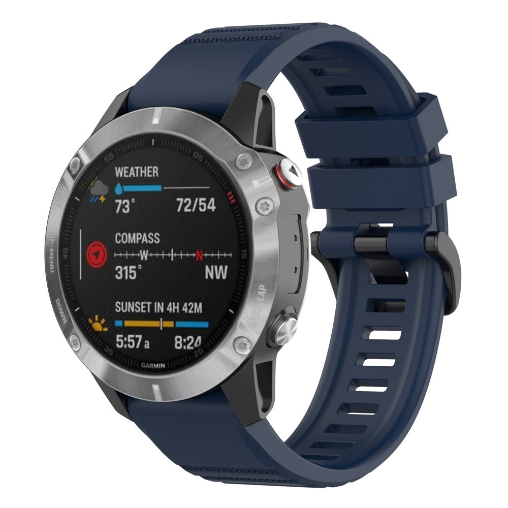 Sejt Garmin Fenix 7 Silikone Rem - Blå#serie_13