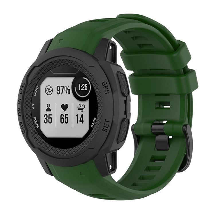 Super smuk Garmin Instinct 2S Silikone Rem - Grøn#serie_3