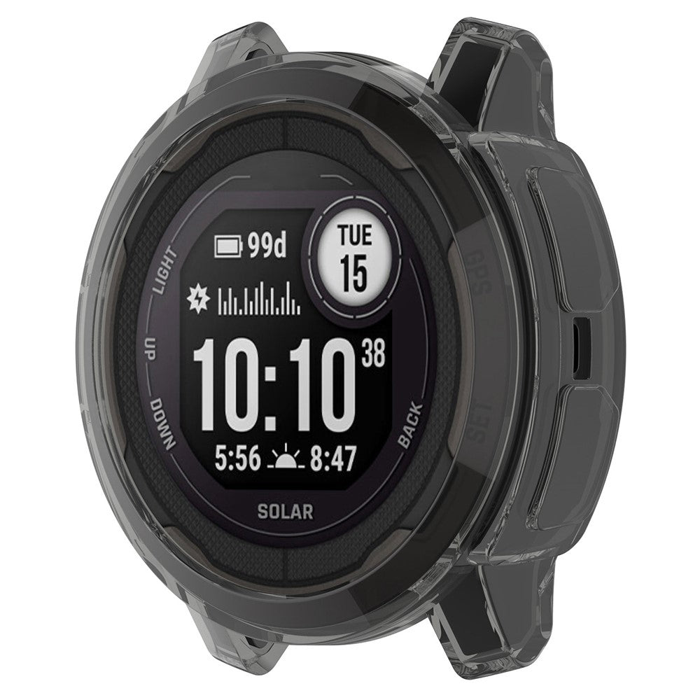 Garmin Instinct 2S Gennemsigtig Silikone Bumper  - Sort#serie_2