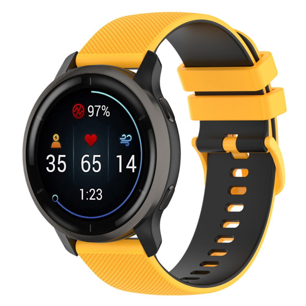 Mega fed Universal Garmin Silikone Urrem - Gul#serie_6