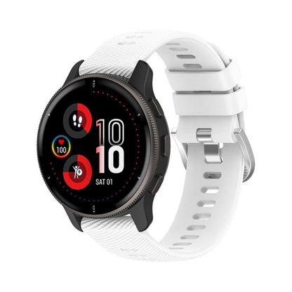 Meget slidstærk Universal Garmin Silikone Rem - Hvid#serie_1