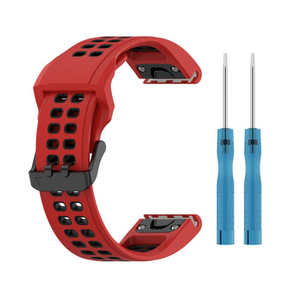 Slidstærk Universal Garmin Silikone Rem - Rød#serie_10
