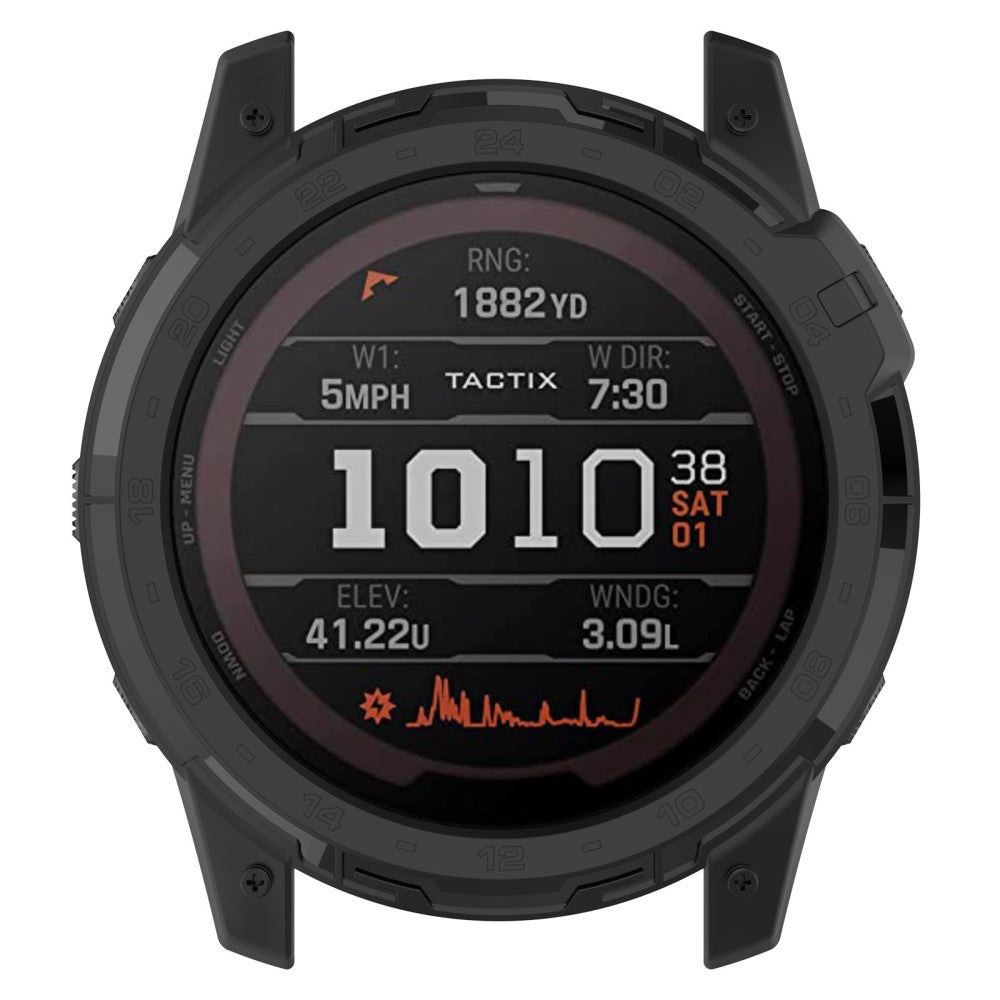 Garmin Enduro 2 / Garmin Tactix 7  Silikone Bumper  - Sort#serie_1