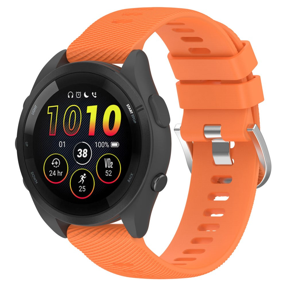 Stilfuld Silikone Rem passer til Garmin Forerunner 256S - Orange#serie_4