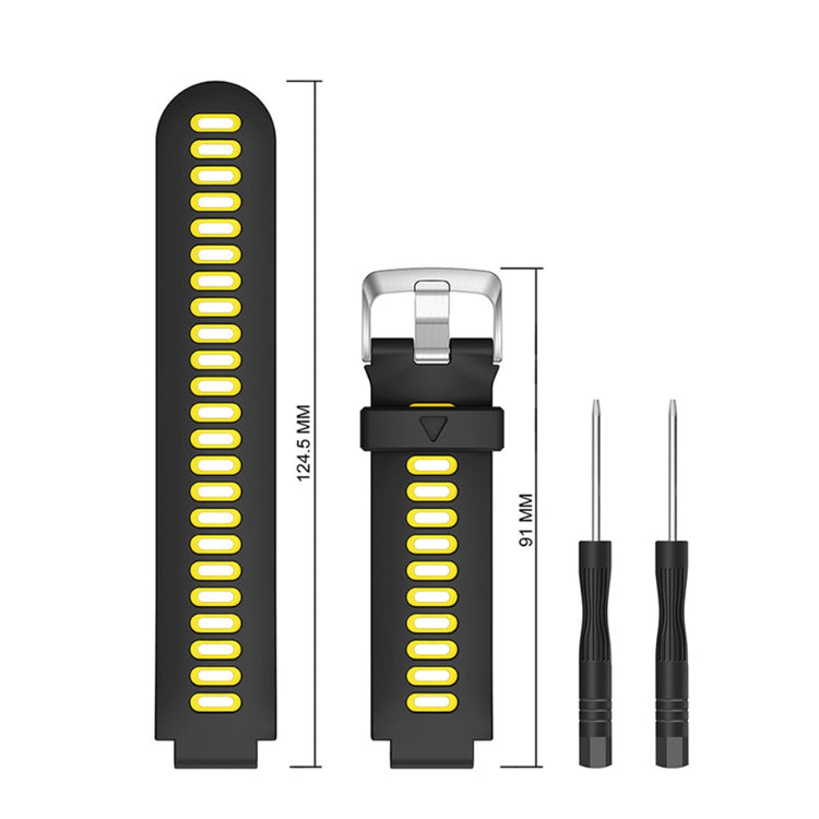 Super nydelig Universal Garmin Silikone Urrem - Sort#serie_4