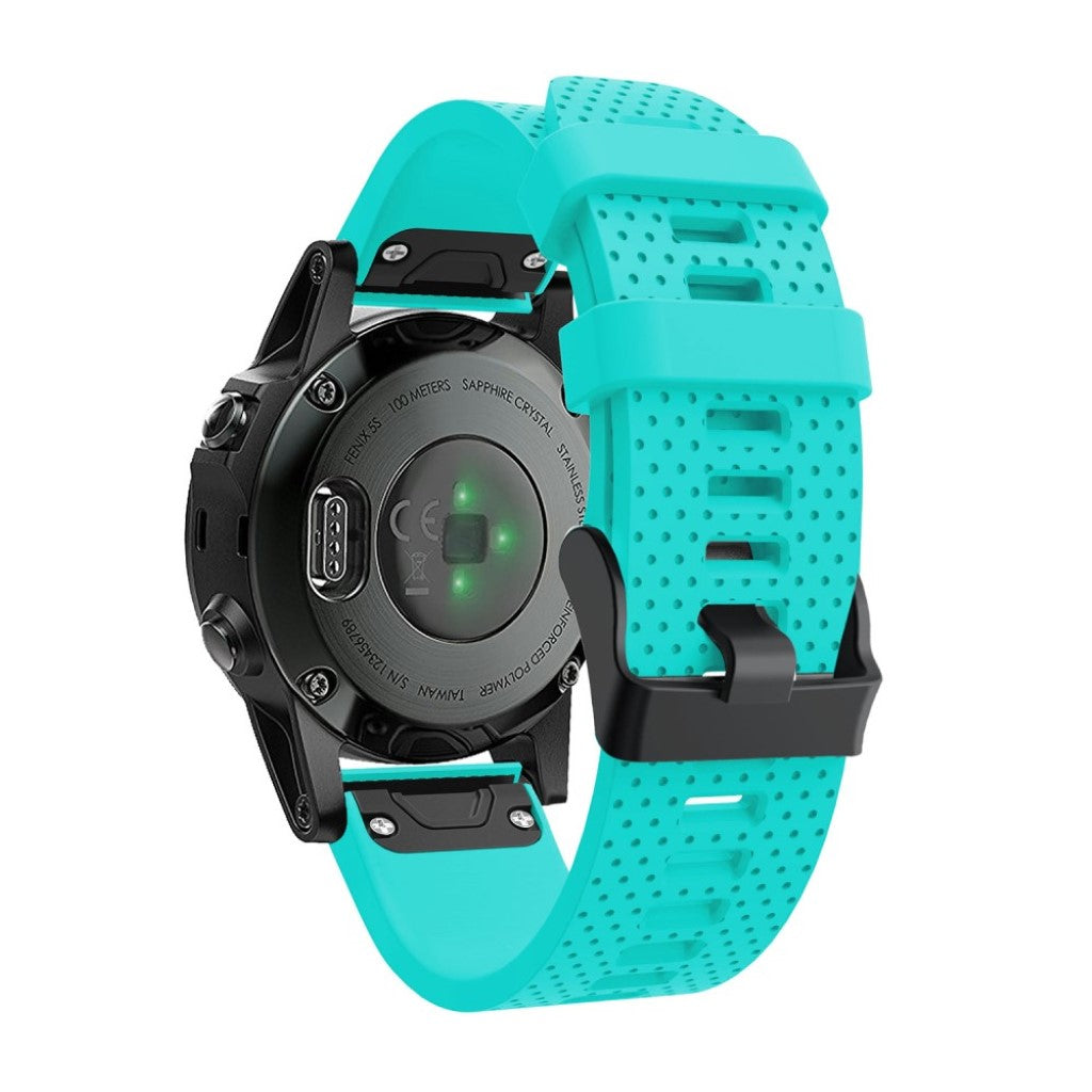 Mega hårdfør Garmin Fenix 5S Plus Silikone Rem - Grøn#serie_3