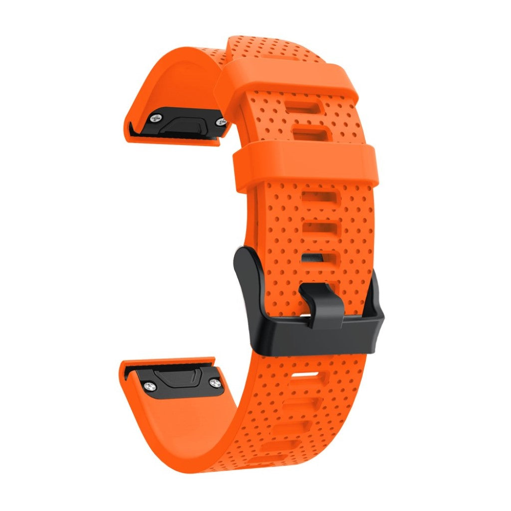 Mega hårdfør Garmin Fenix 5S Plus Silikone Rem - Orange#serie_4