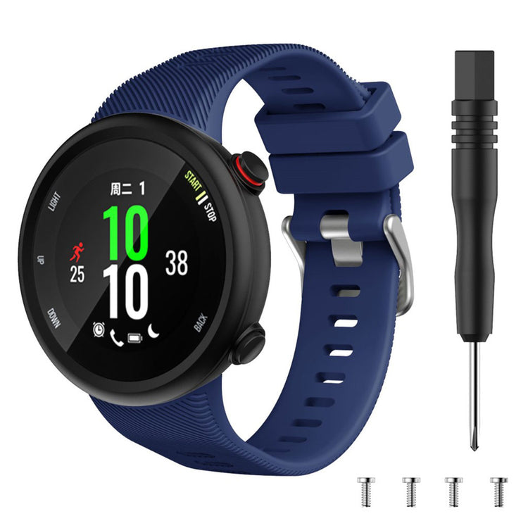 Helt vildt godt Garmin Forerunner 45S Silikone Rem - Blå#serie_13