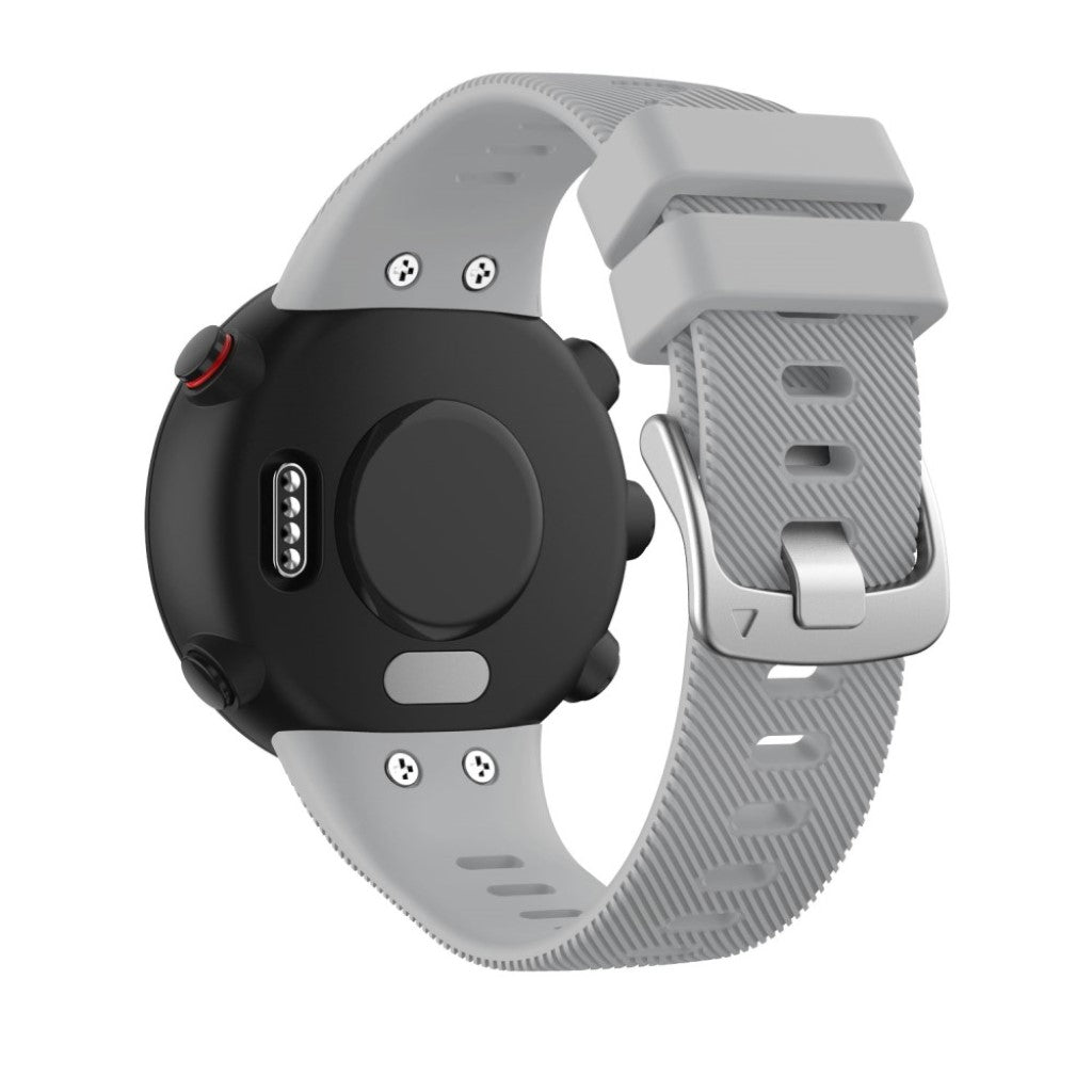 Helt vildt godt Garmin Forerunner 45S Silikone Rem - Sølv#serie_3