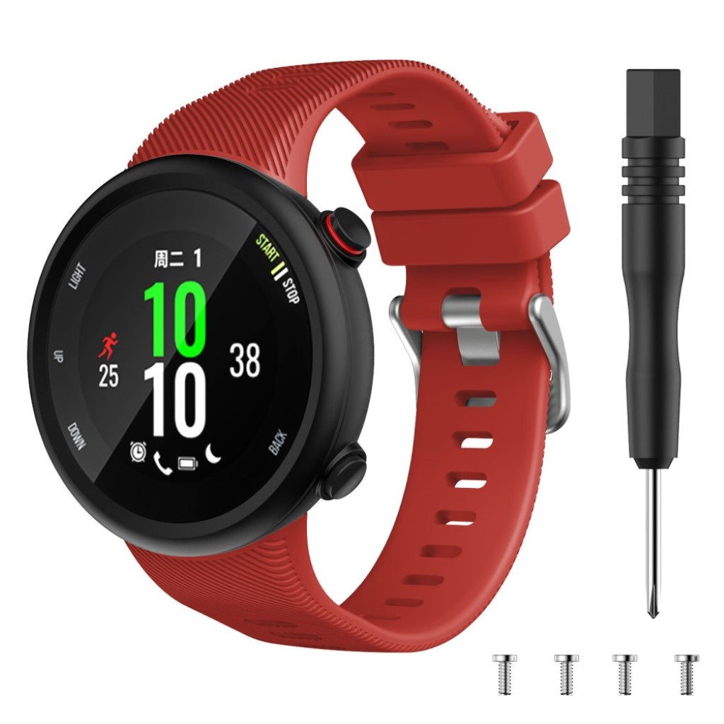 Helt vildt godt Garmin Forerunner 45S Silikone Rem - Rød#serie_4