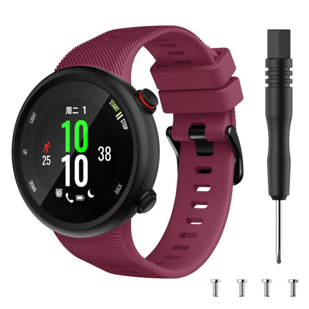 Alle tiders Garmin Forerunner 45 Silikone Rem - Rød#serie_5