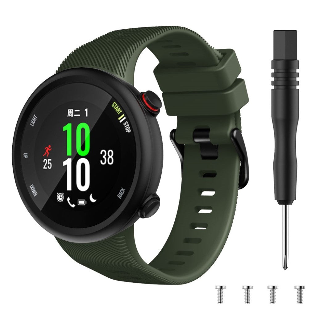 Alle tiders Garmin Forerunner 45 Silikone Rem - Grøn#serie_9