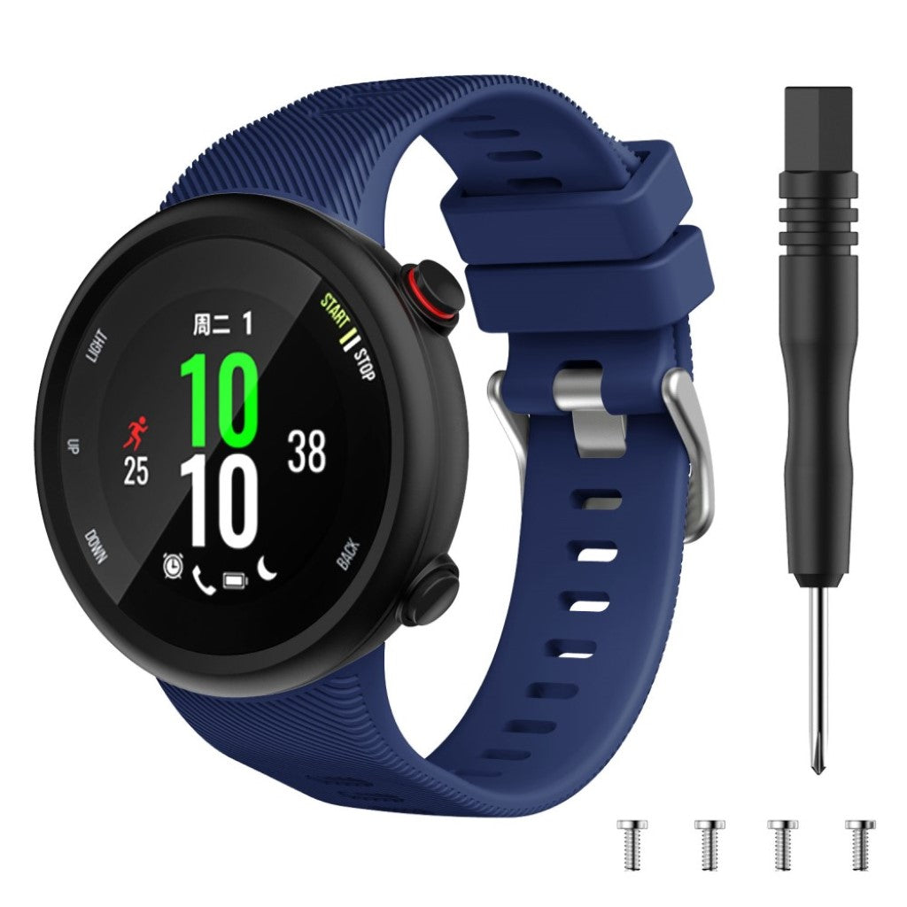 Kønt Garmin Forerunner 45 Silikone Rem - Blå#serie_13