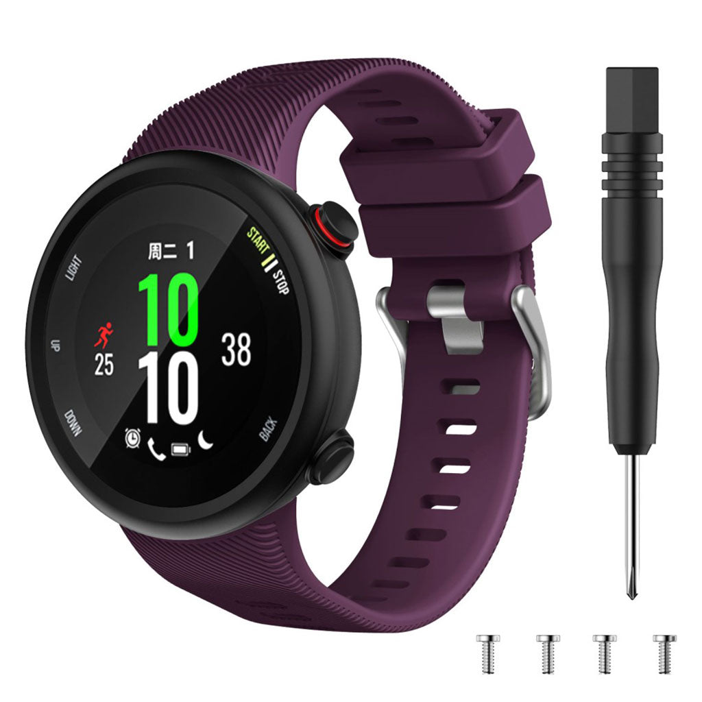 Kønt Garmin Forerunner 45 Silikone Rem - Lilla#serie_15