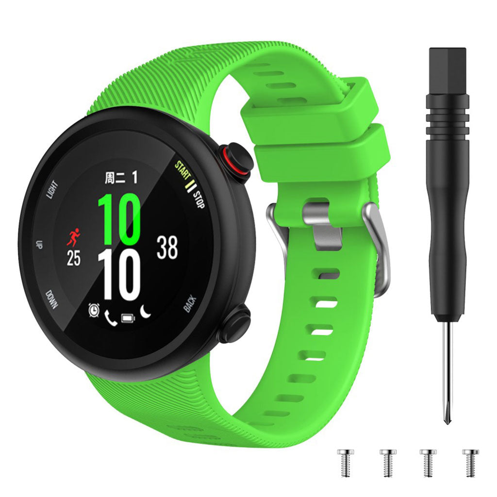 Kønt Garmin Forerunner 45 Silikone Rem - Grøn#serie_8