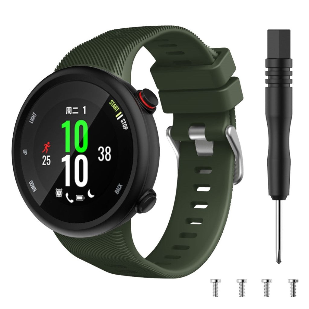 Kønt Garmin Forerunner 45 Silikone Rem - Grøn#serie_9