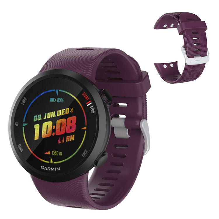 Meget komfortabel Garmin Forerunner 45 Silikone Rem - Lilla#serie_5