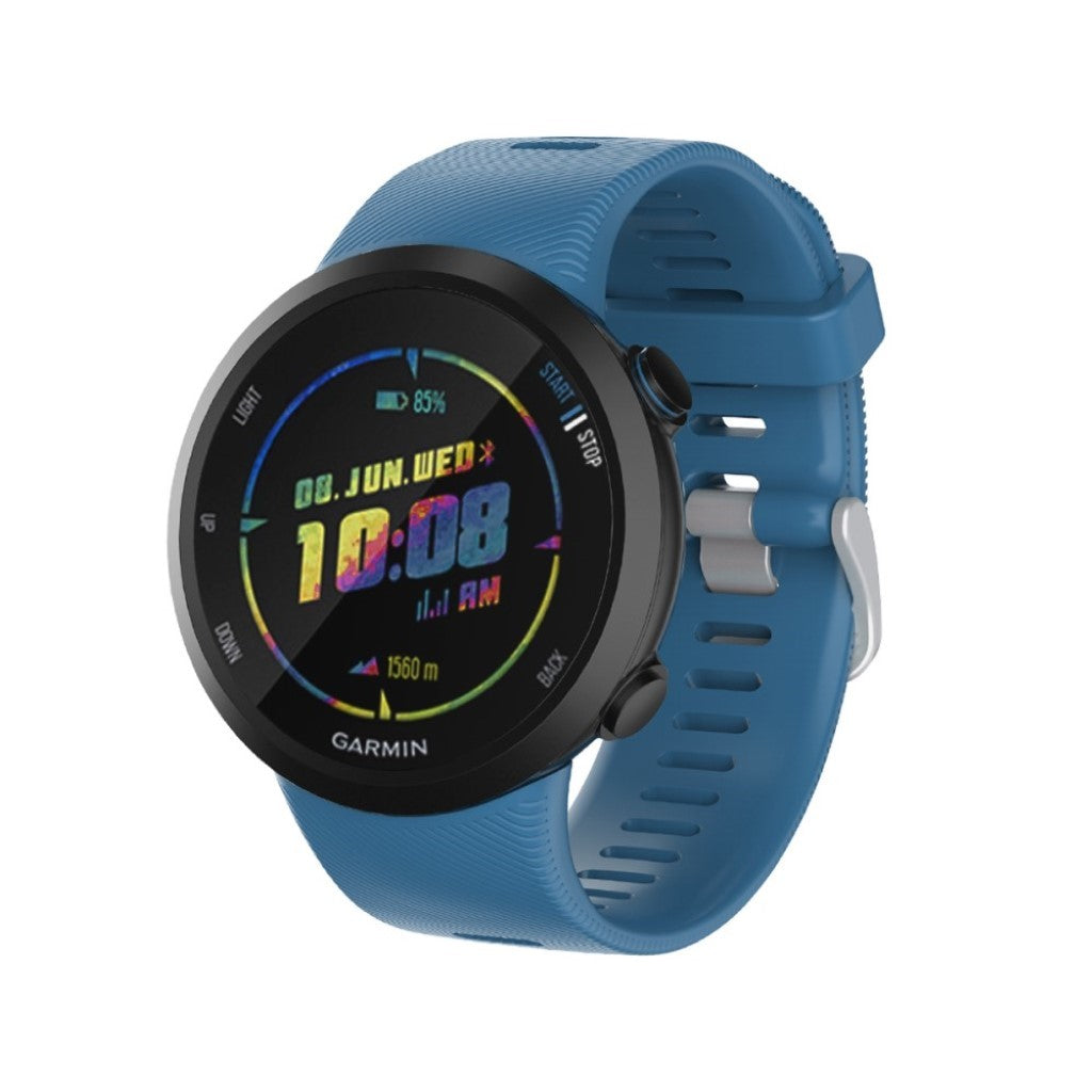 Meget komfortabel Garmin Forerunner 45 Silikone Rem - Blå#serie_9