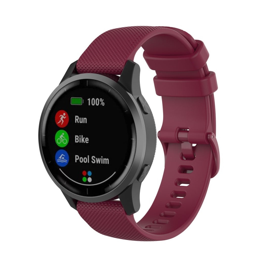 Kønt Garmin Vivoactive 4 Silikone Rem - Rød#serie_4