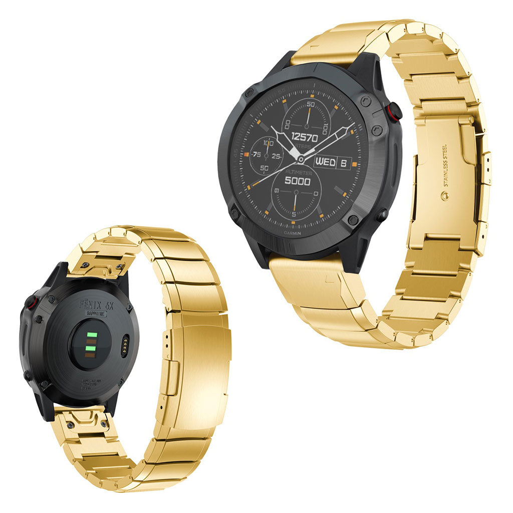 Mega flot Garmin Fenix 6X Metal Rem - Guld#serie_3