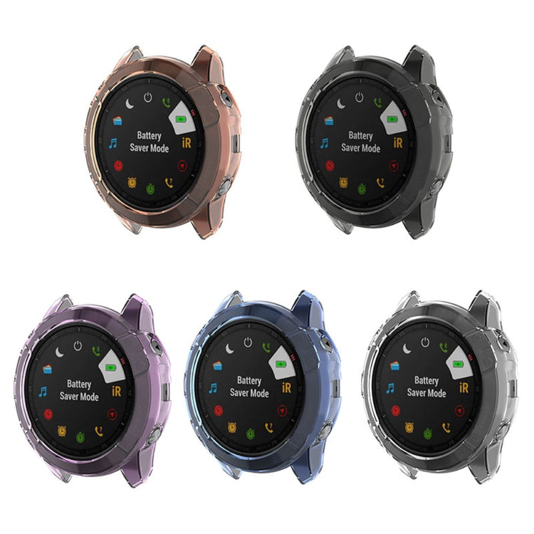 Garmin Fenix 6X / Garmin Fenix 6X Pro Gennemsigtig Silikone Bumper  - Gennemsigtig#serie_4