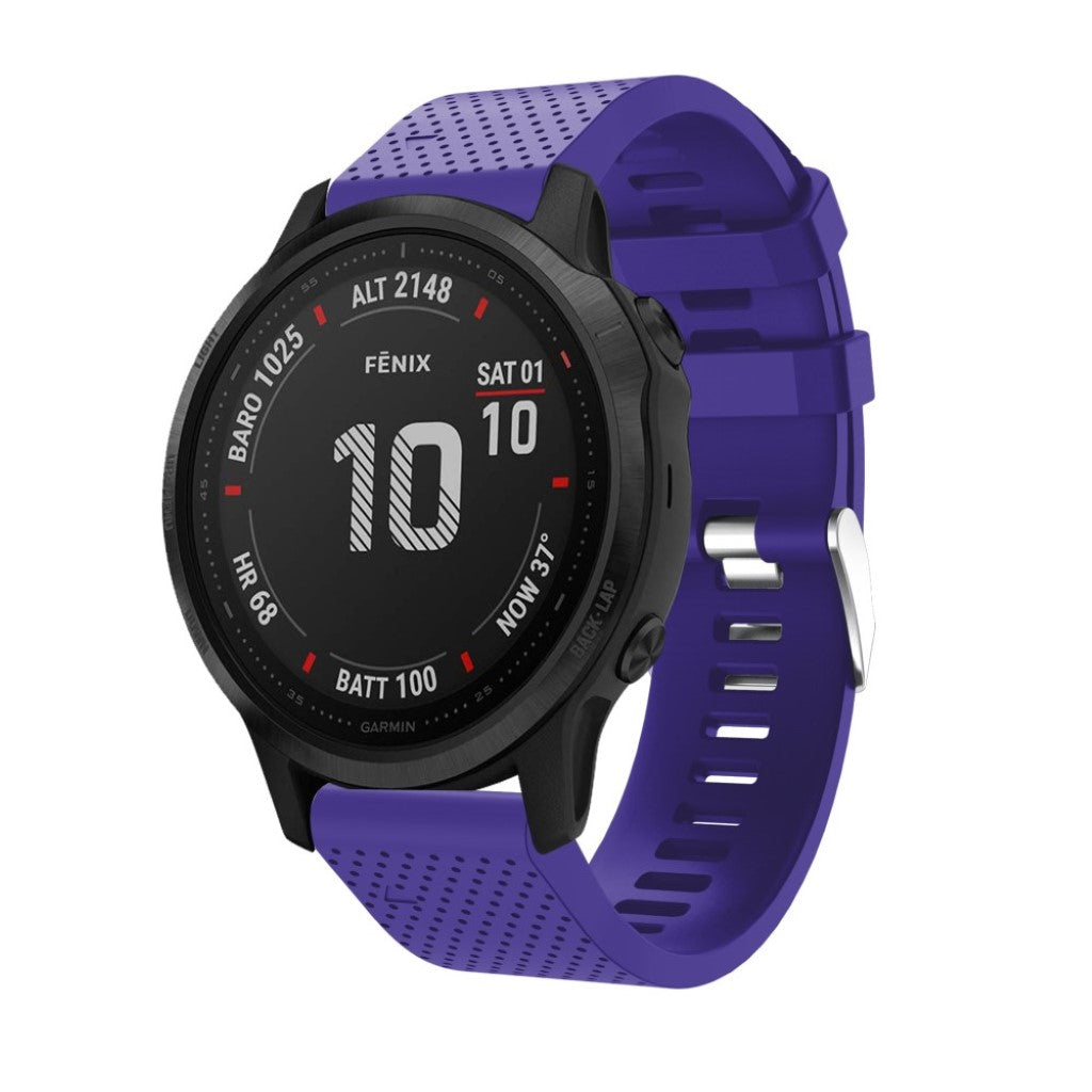 Helt vildt nydelig Garmin Fenix 6S Silikone Rem - Lilla#serie_12