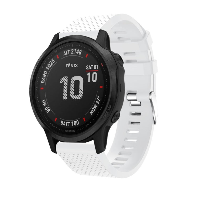 Helt vildt nydelig Garmin Fenix 6S Silikone Rem - Hvid#serie_2