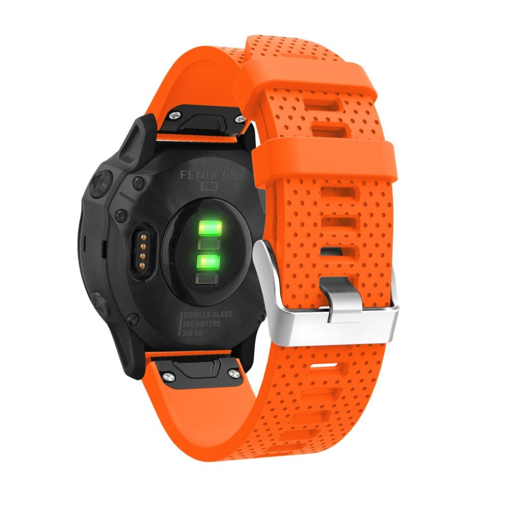 Helt vildt nydelig Garmin Fenix 6S Silikone Rem - Orange#serie_5