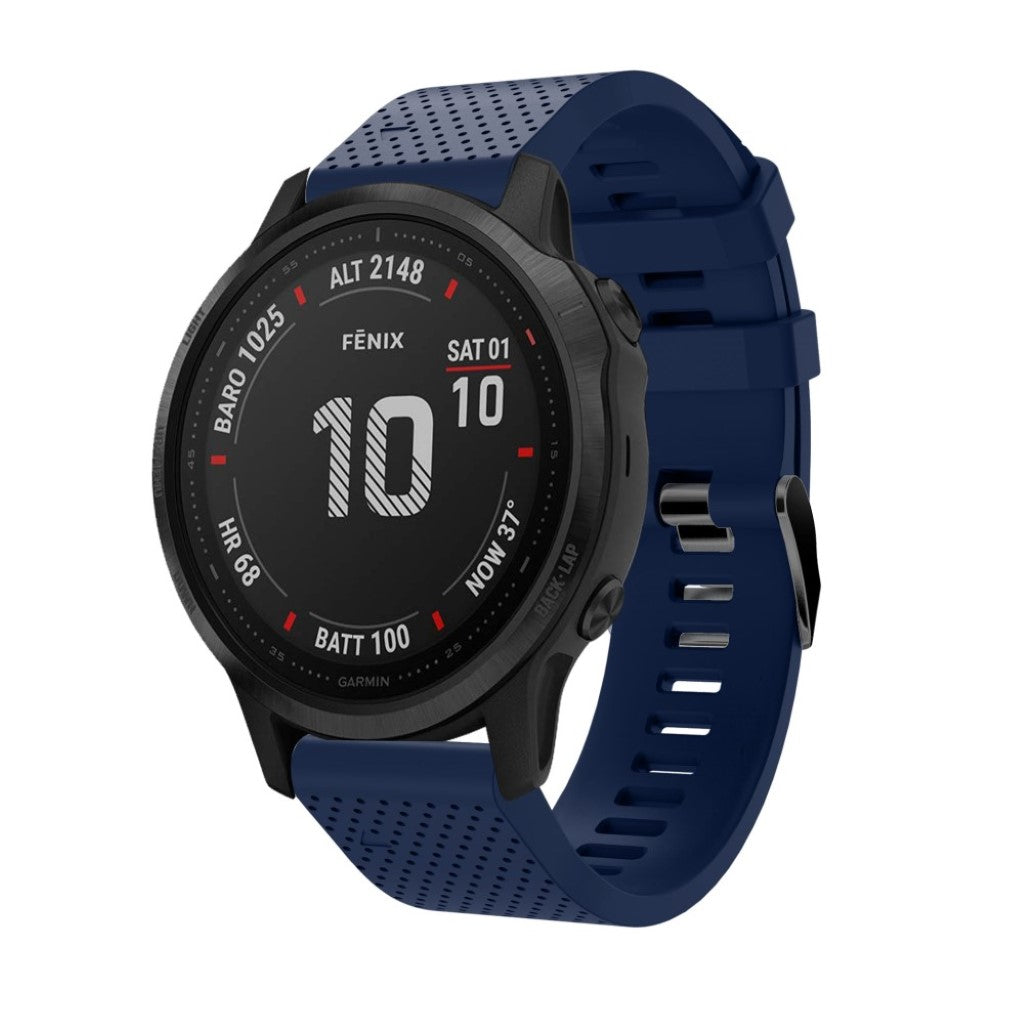 Helt vildt komfortabel Garmin Fenix 6S Silikone Rem - Blå#serie_11