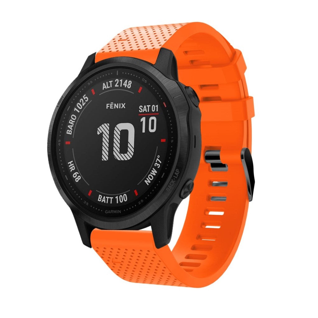 Helt vildt komfortabel Garmin Fenix 6S Silikone Rem - Orange#serie_6