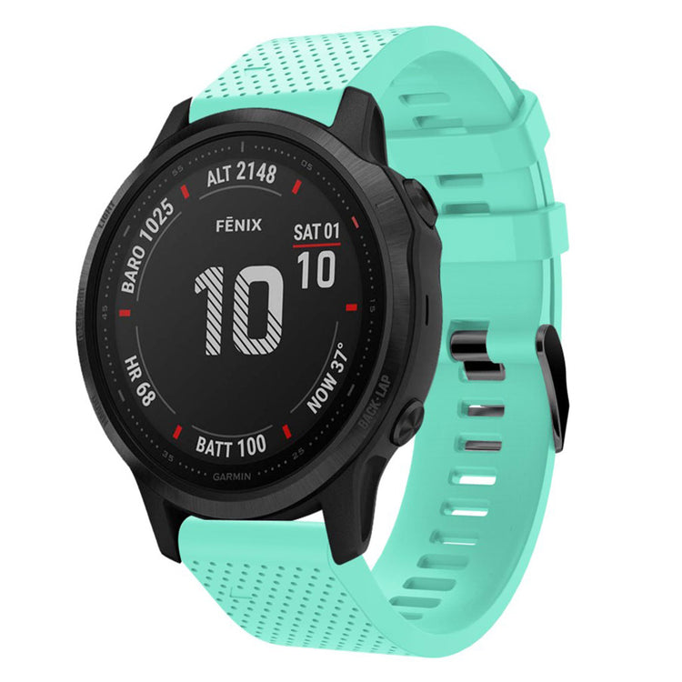 Helt vildt komfortabel Garmin Fenix 6S Silikone Rem - Grøn#serie_8