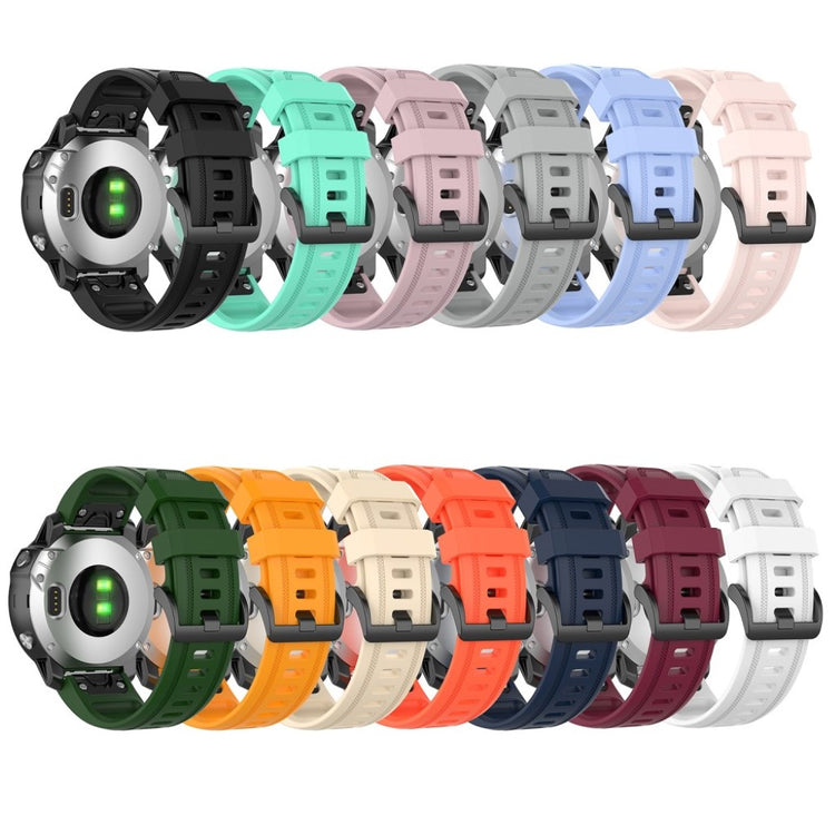 Rigtigt sejt Garmin Fenix 6S Silikone Rem - Sort#serie_1