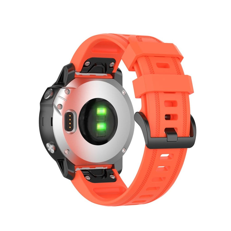 Rigtigt sejt Garmin Fenix 6S Silikone Rem - Orange#serie_12