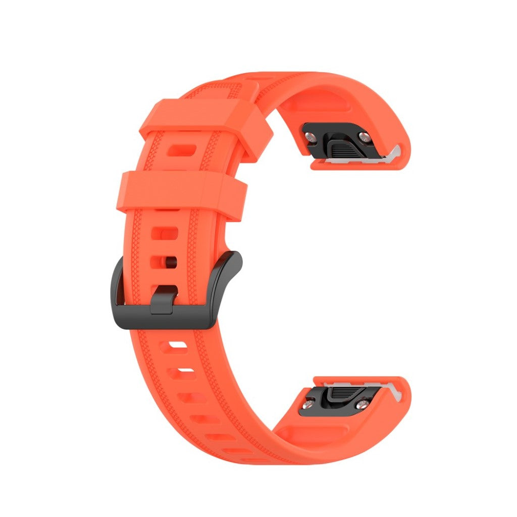 Rigtigt sejt Garmin Fenix 6S Silikone Rem - Orange#serie_12