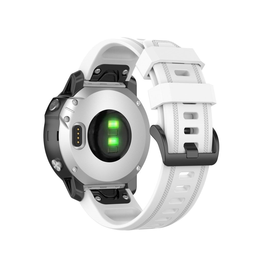 Rigtigt sejt Garmin Fenix 6S Silikone Rem - Hvid#serie_2