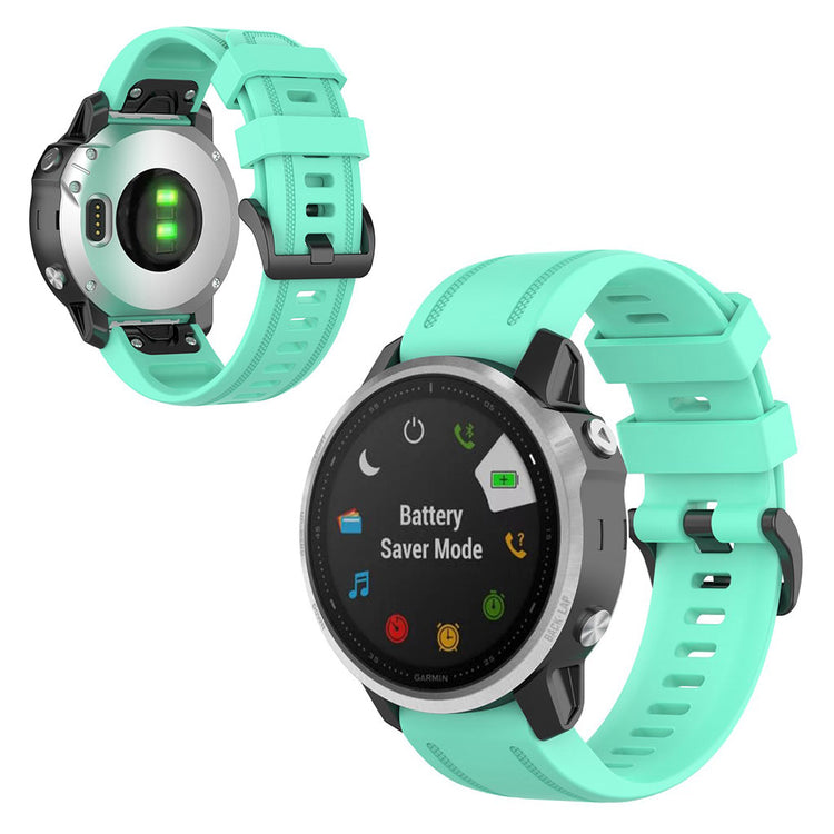 Rigtigt sejt Garmin Fenix 6S Silikone Rem - Blå#serie_3