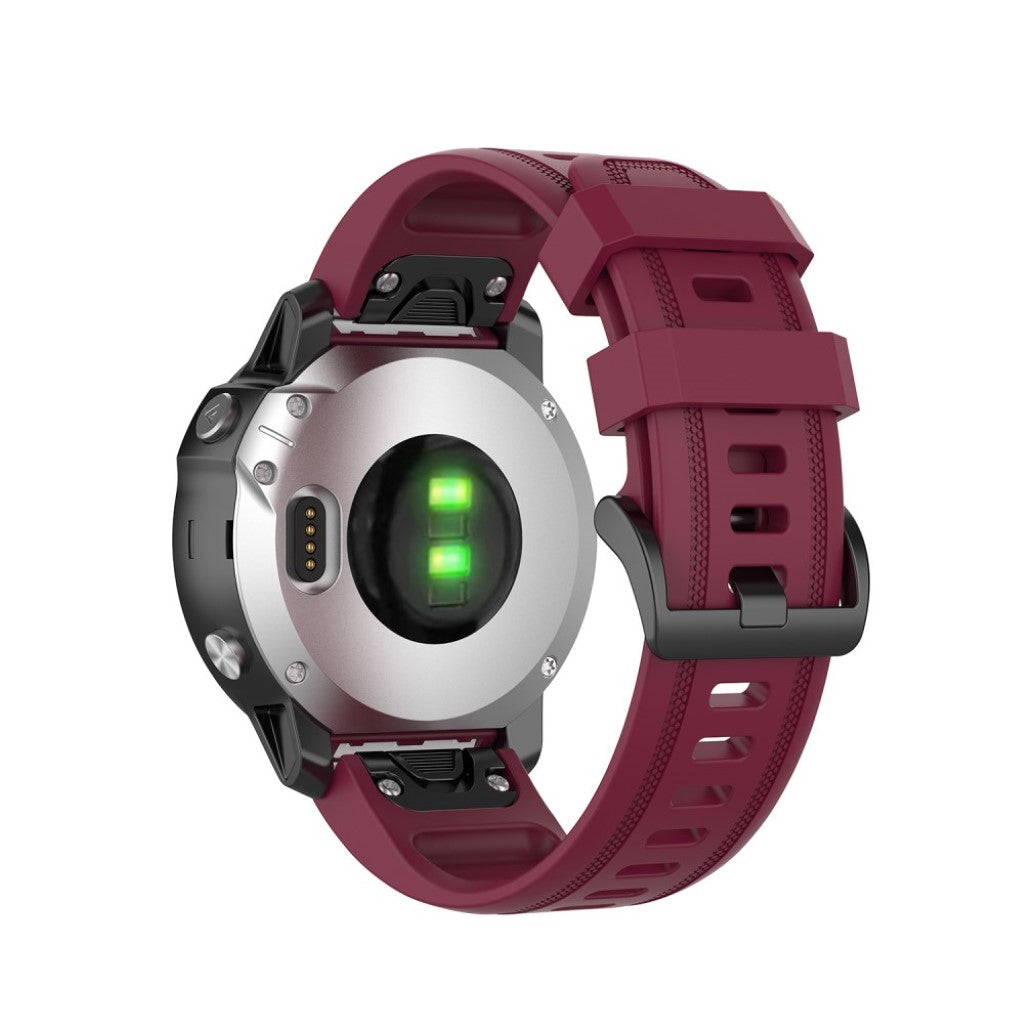 Rigtigt sejt Garmin Fenix 6S Silikone Rem - Rød#serie_6