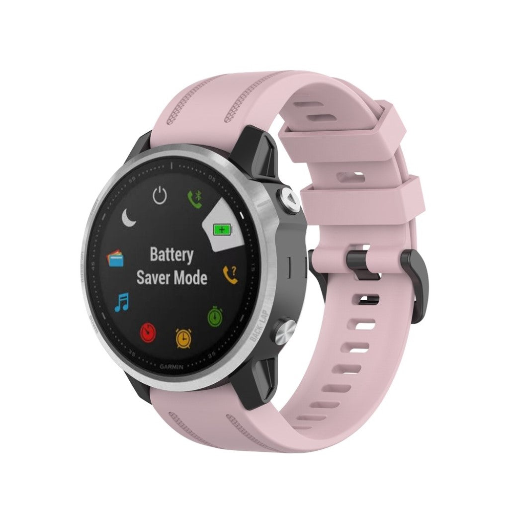 Rigtigt sejt Garmin Fenix 6S Silikone Rem - Pink#serie_9