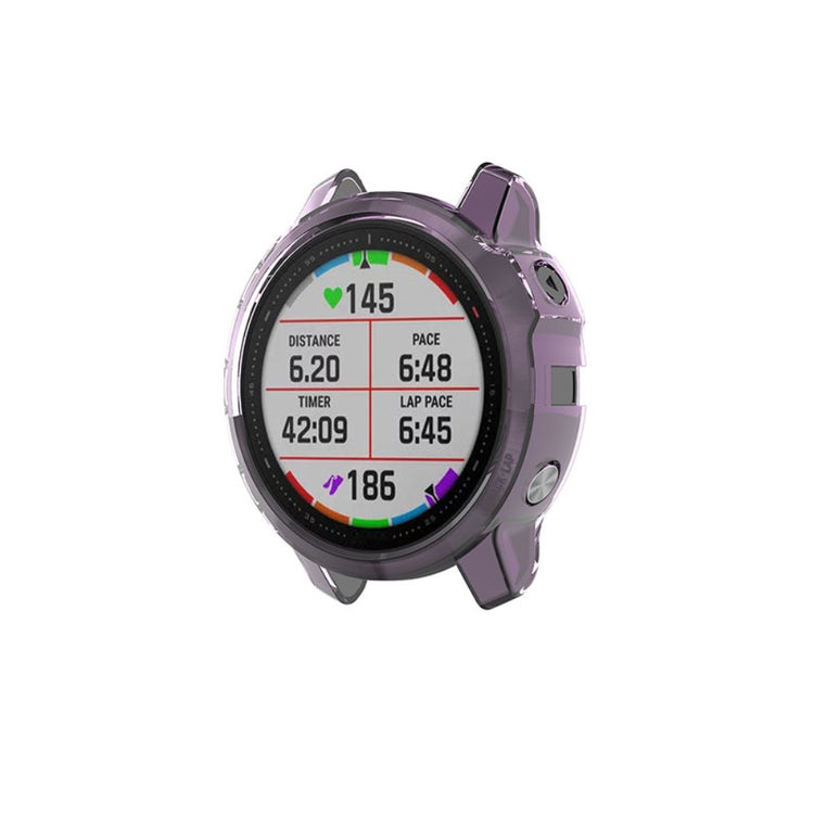 Garmin Fenix 6S / Garmin Fenix 6S Pro Gennemsigtig Silikone Bumper  - Lilla#serie_1