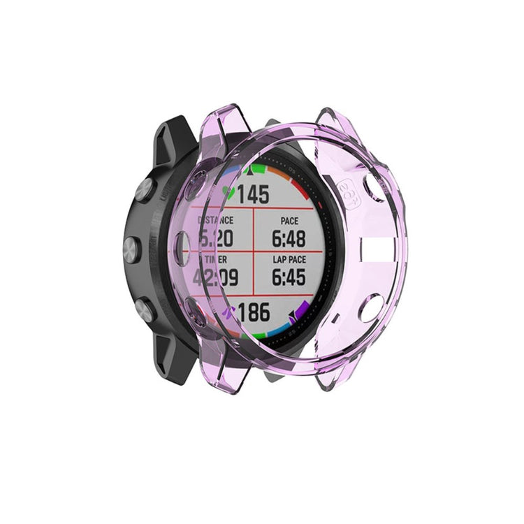 Garmin Fenix 6S / Garmin Fenix 6S Pro Gennemsigtig Silikone Bumper  - Lilla#serie_1