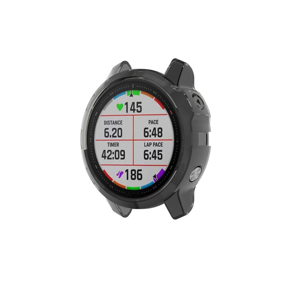 Garmin Fenix 6S / Garmin Fenix 6S Pro Gennemsigtig Silikone Bumper  - Sort#serie_3