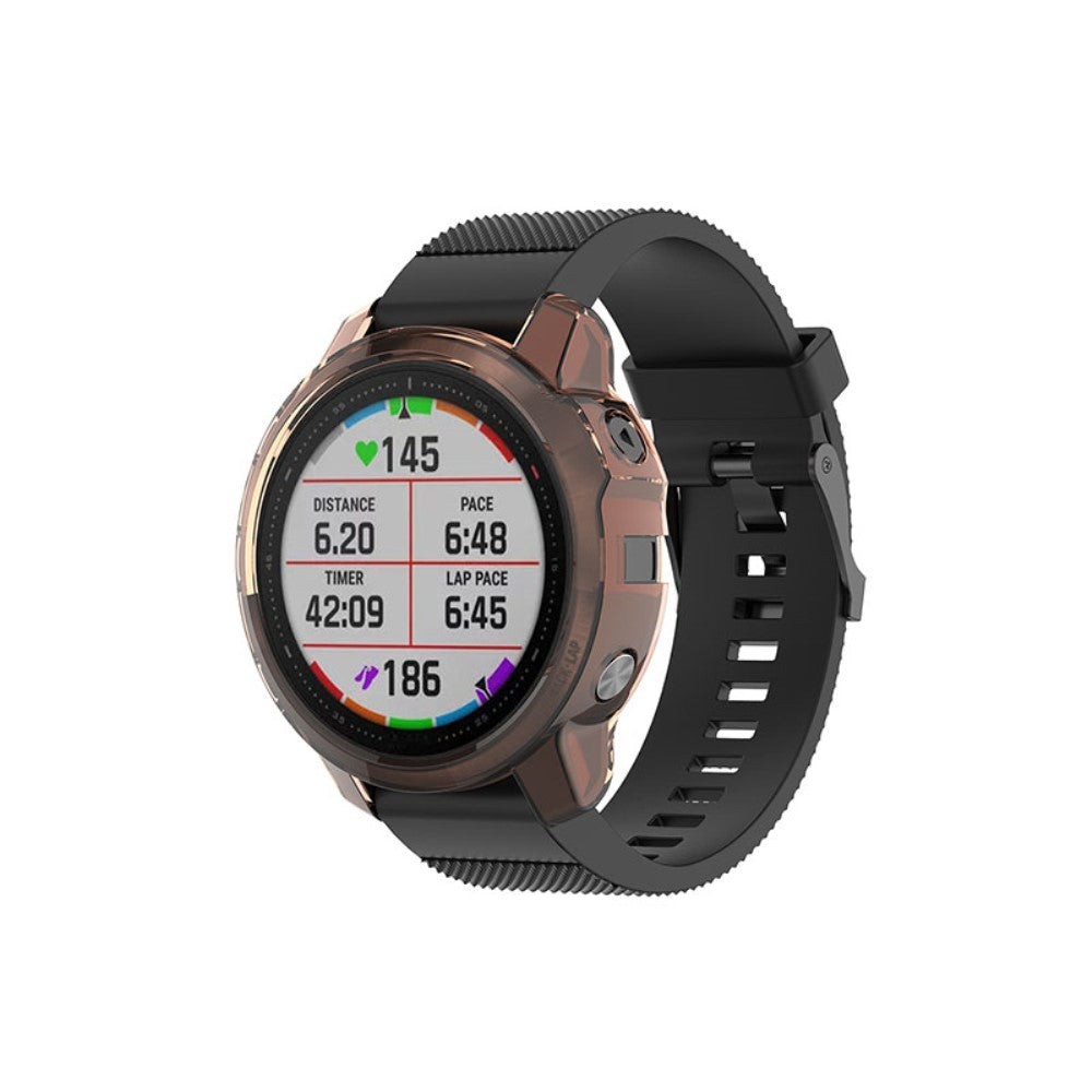 Garmin Fenix 6S / Garmin Fenix 6S Pro Gennemsigtig Silikone Bumper  - Pink#serie_4